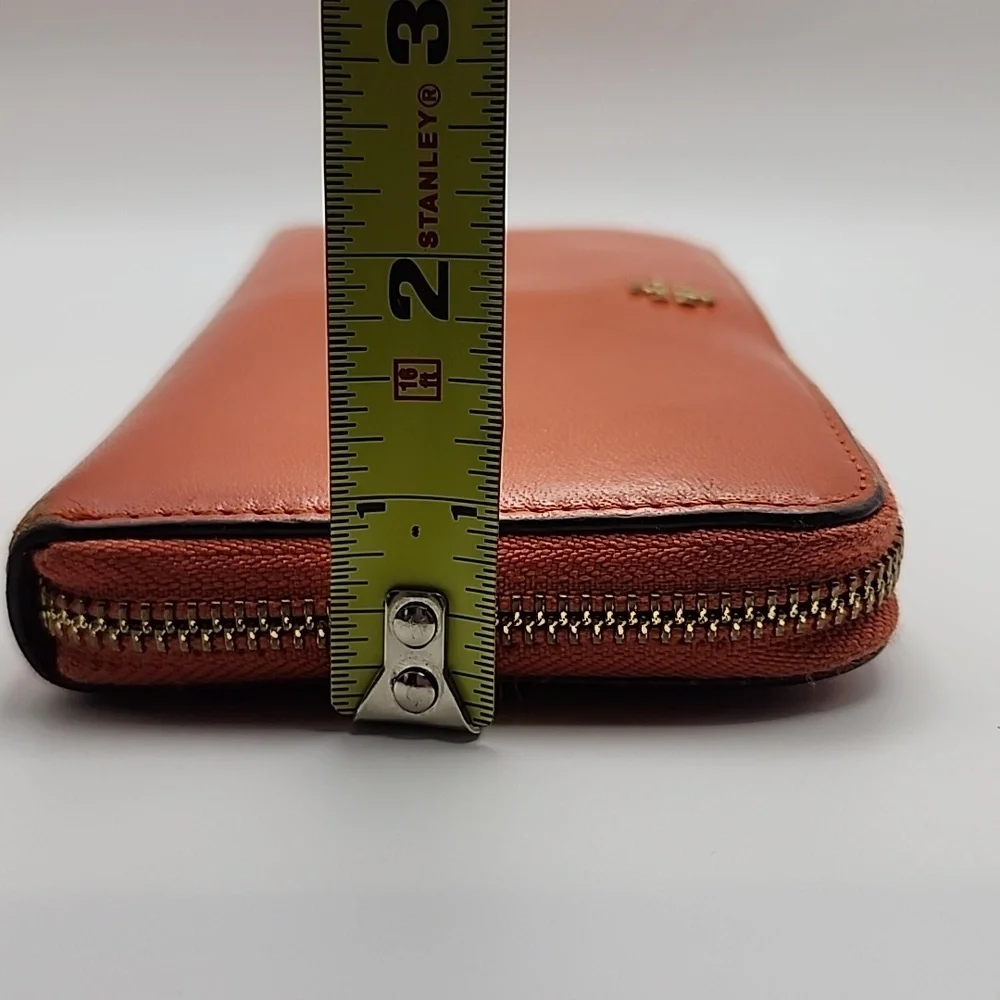 Tory Burch Burnt‎ Orange Leather Wallet With COA